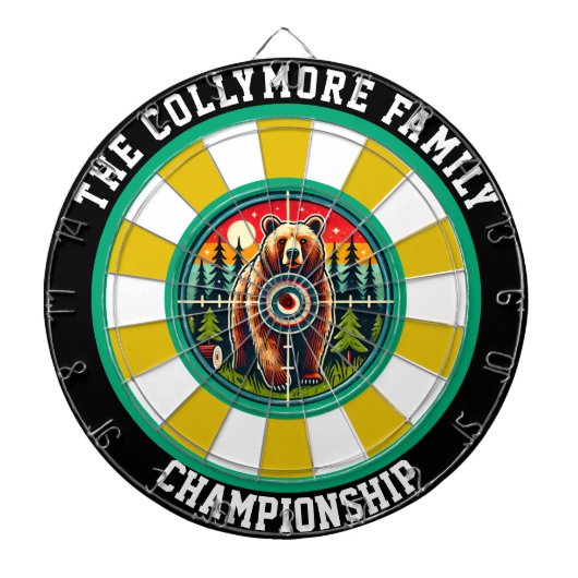 Grizzly Target Overlay-ontwerp Dartbord (Voorkant)