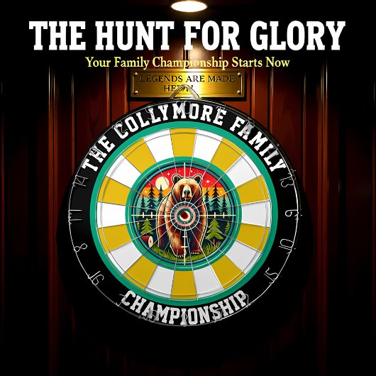 Grizzly Target Overlay-ontwerp Dartbord