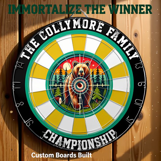 Grizzly Target Overlay-ontwerp Dartbord