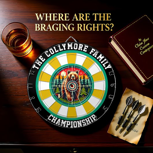 Grizzly Target Overlay-ontwerp Dartbord