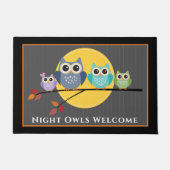 Grizzly Uil Familie Halloween Deurmat (Voorkant)