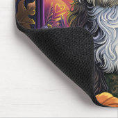 Grizzly uitziende Havanese hond Halloween heks en  Muismat (Hoek)