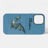 Grizzly Vliegende Blauwe Vleermuis Witte Gezichtsv iPhone Hoesje (Achterkant horizontaal)