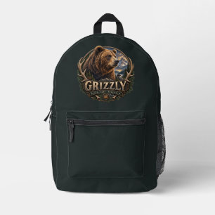 Grizzly – Wilde Amerika Bedrukte Rugzak
