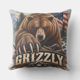 Grizzly – Wilde Amerika Buitenkussen