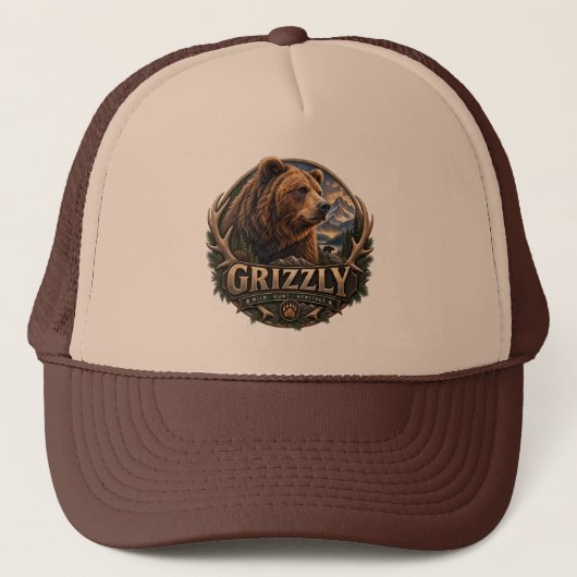 Grizzly – Wilde Amerika Trucker Pet (Voorkant)