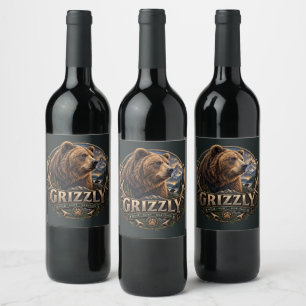Grizzly – Wilde Amerika Wijn Etiket