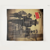 Grizzly Zombie Familie Halloween Hangende Achtergr Wandkleed (Voorkant (horizontaal))