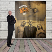 Grizzly Zombie Familie Halloween Hangende Achtergr