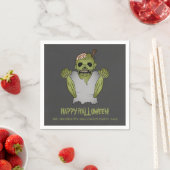 Grizzly Zombie Personaliseren Halloween Evenement Servet (Insitu)