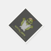 Grizzly Zombie Personaliseren Halloween Evenement Servet (Hoek)