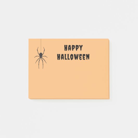 Grizzly Zwarte Spin Happy Halloween Notitieblok Post-it® Notes (Voorkant)