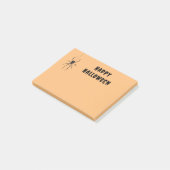 Grizzly Zwarte Spin Happy Halloween Notitieblok Post-it® Notes (Schuin)