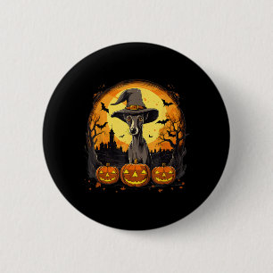 Grizzly zweep hond heks Halloween Ronde Button 5,7 Cm
