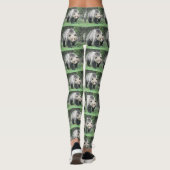 Grizzlybeer Bos Tegelontwerp Leggings (Achterkant)
