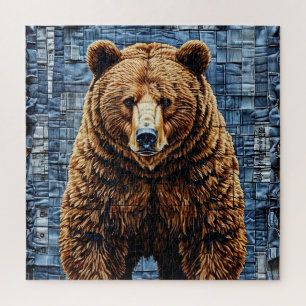 Grizzlybeer-cadeau voor dierenvrienden legpuzzel