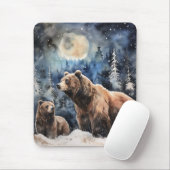 Grizzlybeer en baby muismat (Met muis)