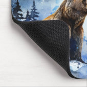 Grizzlybeer en baby muismat (Hoek)