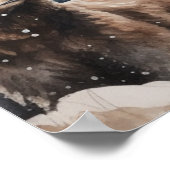 Grizzlybeer en baby poster (Hoek)