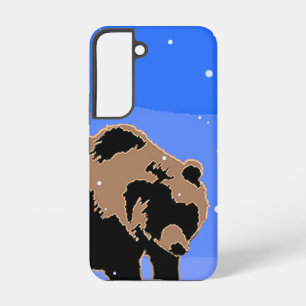 Grizzlybeer in de Winter - Originele Wilde Natuur Samsung Galaxy Hoesje