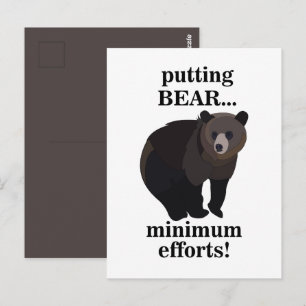Grizzlybeer met minimale inspanning Grappig Briefkaart