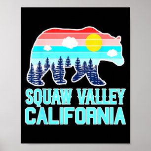 Grizzlybeer Olympic Valley Californië vintage Poster