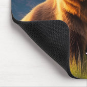 Grizzlybeer op berghelling muismat (Hoek)