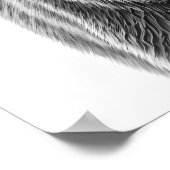 Grizzlybeer Portret Bos Zwart wit Poster (Hoek)