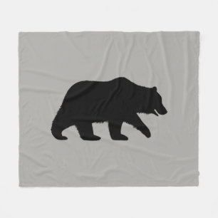 Grizzlybeer Silhouet Wilde dieren in het wild Fleece Deken