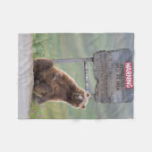 Grizzlybeer speelt met bord fleece deken (Voorkant (Horizontaal))