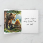 Grizzlybeer-wildlife-verjaardag op maat kaart (Binnen)