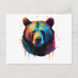 Grizzlybeerliefhebbers Pop Art Grote Grizzlybeer Briefkaart
