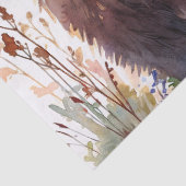 Grizzlyberen Aquarel Bossen Tissuepapier (Detail)