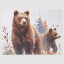 Grizzlyberen Aquarel Bossen