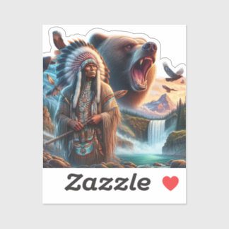 GrizzlyChief Warrior Beer Sticker