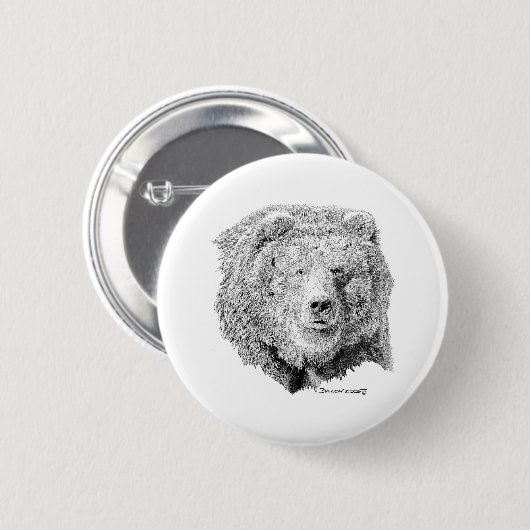 Grizzy Beer Ronde Button 5,7 Cm (Voorkant /achterkant)