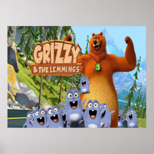 Grizzy en de Lemmings Poster
