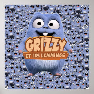 Grizzy en het Kinder favoriete Collectie van Lemmi Poster