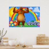 Grizzy en lemmings Kinder Poster (Keuken)