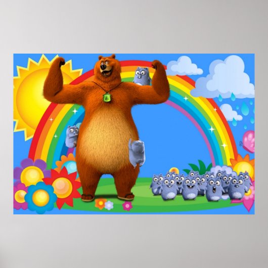 Grizzy en lemmings Kinder Poster (Voorkant)