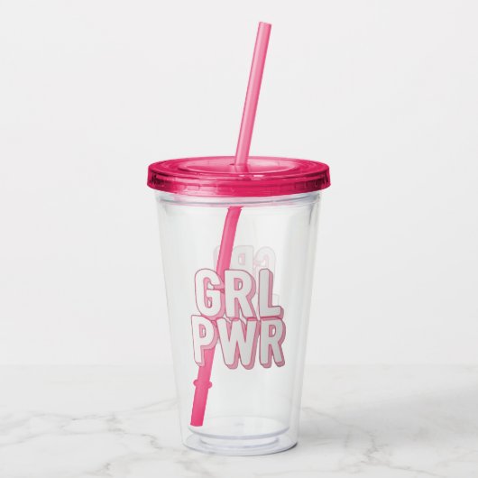 GRL PWR ACRYL DRINKBEKER (Achterkant)