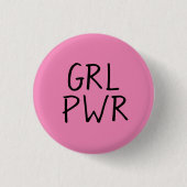GRL PWR | Badge Ronde Button 3,2 Cm (Voorkant)