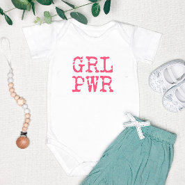 GRL PWR (meisjeskracht) - Cute Lichtroze Romper