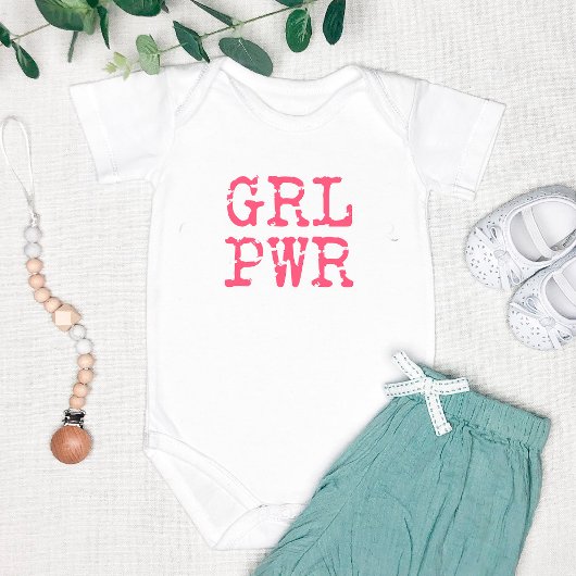 GRL PWR (meisjeskracht) - Lief Roze Romper
