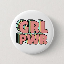 GRL PWR Pastel Ronde Button 5,7 Cm