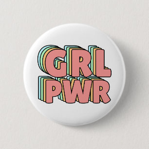 GRL PWR Pastel Ronde Button 5,7 Cm