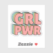 GRL PWR Pastel Sticker (Vel)