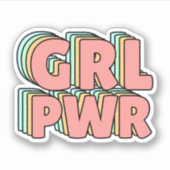GRL PWR Pastel Sticker (Voorkant)
