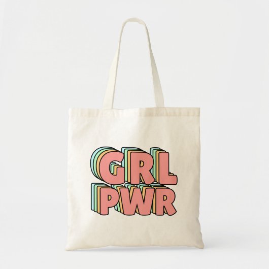 GRL PWR Pastel Tote Bag (Voorkant)