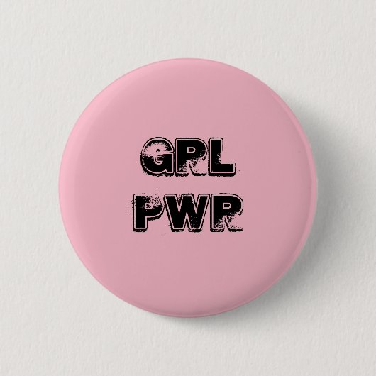 GRL PWR-pin Ronde Button 5,7 Cm (Voorkant)